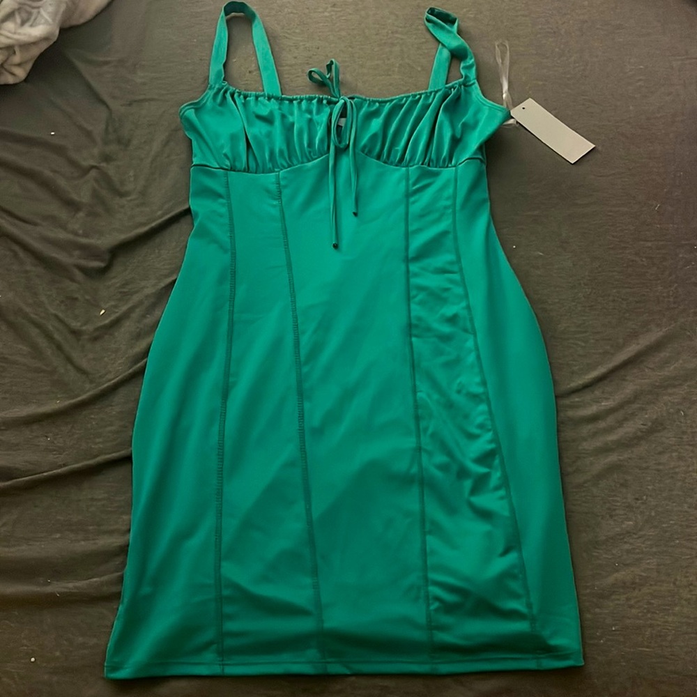 NWT Gaze Green Mini Dress